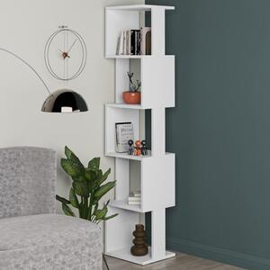 Libreria 161x35x30 cm Design Moderno Scaffale Modulare 5 Ripiani in MDF Bianco