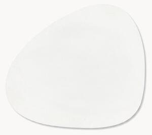 Set di 4 sottobicchieri in pelle fatti a mano dalla forma asimmetrica Curve