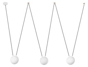 Lampada a sospensione MINE SPACE a 3 luci, bianco