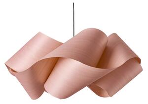 LZF LAMPS Lampada a sospensione Swirl, dimmerabile, Violetto / Fucsia / Rosa, Soggiorno / Sala da pranzo, Legno, Design, Lampada a sospensione