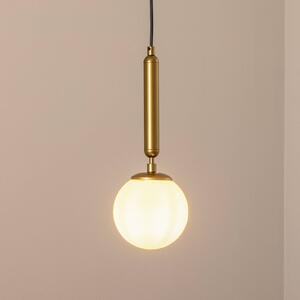 Lampada a sospensione in vetro King Opviq, dimmerabile, Ottone / Oro, Soggiorno / Sala da pranzo, Vetro, Lampada a sospensione