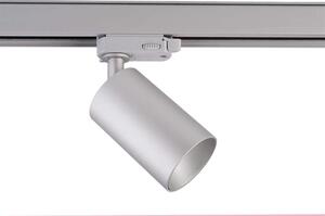 Faretto a binario trifase CAN, 220-240V AC/50-60Hz, GU10 LED max. 7,5W, orientabile e girevole, argento