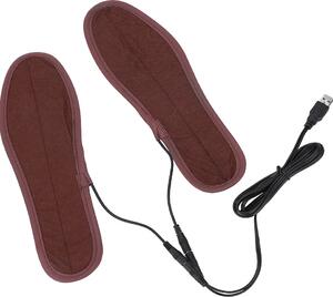Solette riscaldanti elettriche, solette riscaldanti per piedi con controllo della temperatura, per scarpe numero 37-38 (marrone scuro)