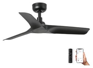 FARO 33825WP - Ventilatore da soffitto HEY S nero diametro 90 cm SMART + telecomando