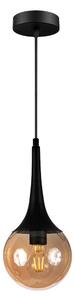 Lampadario nero con paralume in vetro ø 15 cm Horn – Squid Lighting