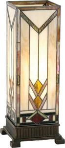 Clayre & Eef Lampada da tavolo Tiffany 18x18x45 cm Vetro giallo beige