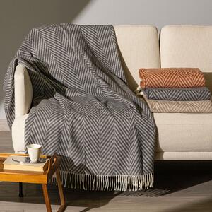 Plaid In Cotone Chalet CM. 130X170 Caleffi Grigio Caleffi