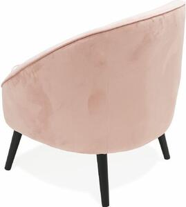 Galileo Poltrona Moderna in Velluto Dimensioni 74x66x77 colore Rosa Cipria