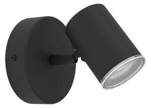 Eglo 901964- Faretto da parete per bagno CONSUMA 1xGU10/5W/230V IP44 nero
