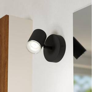 Eglo 901964- Faretto da parete per bagno CONSUMA 1xGU10/5W/230V IP44 nero