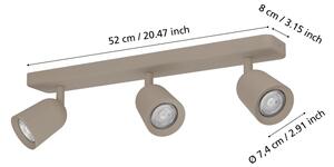 Eglo 902345 - Faretto CAMALDOLI 3xGU10/10W/230V beige