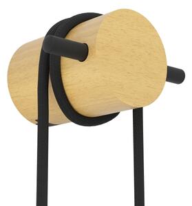 Eglo 43898 - Lampada da parete BUDDON 1xE27/13W/230V nero/beige