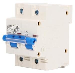 Interruttore DC 2P DZ47Z 125 100A su guida DIN in miniatura per impianti solari fotovoltaici 1000V Blu