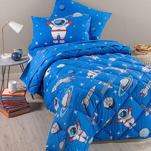 Trapunta In Cotone Spazio Singolo Caleffi Kids Ragazzo Blu Caleffi