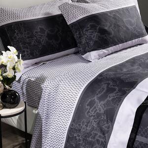 Completo Lenzuola In Raso Di Cotone Geo Night Matrimoniale Alviero Martini 1A Classe Geo Caleffi
