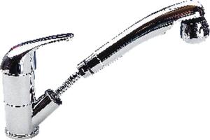 Miscelatore monocomando con doccetta