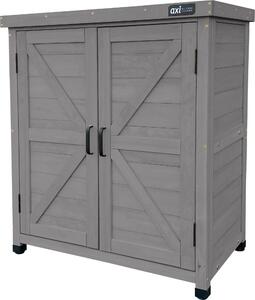 AXI Felix Armadio da giardino in legno grigio scuro | Armadio exteriore, Armadio degli attrezzi con ripiano | 80 x 45 x 93 cm