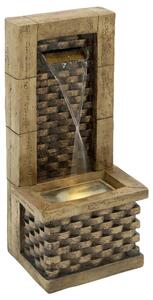 Fontana da esterno, da appoggio, azionamento elettrico, design ornamentale, marrone anticato