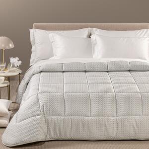 Trapunta In Raso Jacquard Clear Matrimoniale Dreaming Geometrico Panna Caleffi