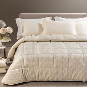 Trapunta In Raso Jacquard Clear Matrimoniale Dreaming Geometrico Avorio Caleffi