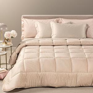 Trapunta In Raso Jacquard Agatha Matrimoniale Dreaming Floreale Rosa Caleffi