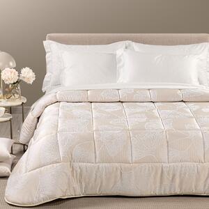 Trapunta In Raso Jacquard Agatha Matrimoniale Dreaming Floreale Panna Caleffi
