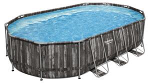 Piscina Ovale effetto legno Power Steel 610x366x122 Bestway 5611R