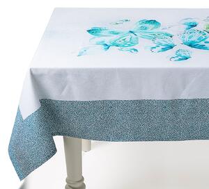 Tovaglia Da Cucina In Cotone Farfalle CM. 150X180 Caleffi Fior Di Cotone Blu Caleffi
