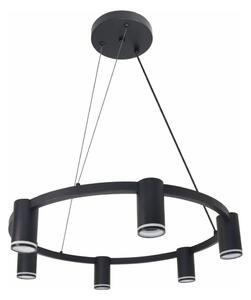 Lampadario a sospensione con filo PARIGI 6xGU10/12W/230V nero