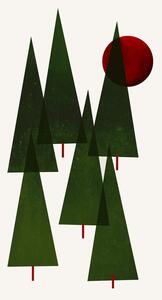 Illustrazione Little Christmas Forrest, Kubistika