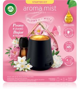 Air Wick Aroma Mist Peony & Jasmine diffusore di aromi con ricarica + batteria 1 pz