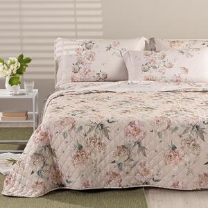 YayiDAY - Copriletto in cotone patchwork patchwork con stampa floreale country, leggero copriletto estivo, biancheria da letto rustica