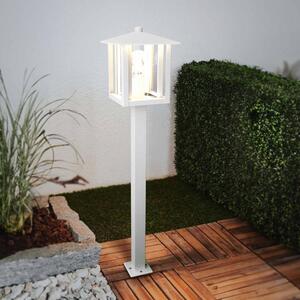 Paletto da Giardino Bianco 80cm Acciaio INOX, Base E27 - Serie PILLAR Colore Bianco