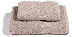 Asciugamano Con Ospite In Cotone Sirena '99 Standard Spugnissima Tinta Unita Naturale Caleffi