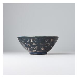Ciotola in ceramica blu scuro, ø 20 cm Copper Swirl - MIJ
