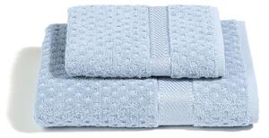Asciugamano Con Ospite In Cotone Sirena '99 Standard Spugnissima Tinta Unita Ghiaccio Caleffi