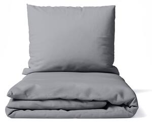 Biancheria grigia per letto singolo in microsatin 140x200 cm Basic - Bonami Essentials