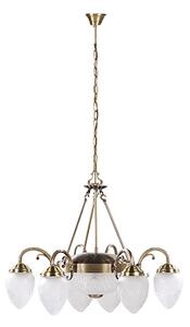 Rabalux 8636 - Lampadario a sospensione con catena ANNABELLA 6xE14/40W+2xE27/60W