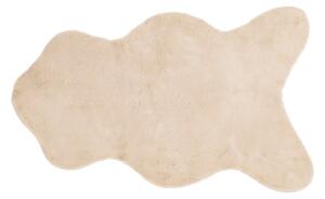 Coniglio in pelliccia sintetica beige, 60 x 90 cm - Tiseco Home Studio