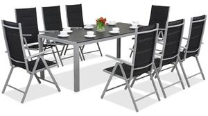 Mobili da giardino in alluminio con tavolo grande Polywood Verona per 8 persone Garden Point