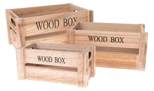 Set di 3 scatole decorative in legno - Dakls