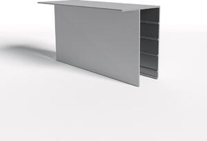 Porta Doccia Pieghevole 6mm Trasparente H200cm Anticalcare - 72 cm / Alluminio Ossidato / Trasparente