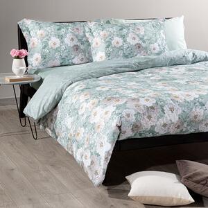 Completo Copripiumino MATRIMONIALE Kioto Flowers ANICE Raso Di Cotone Caleffi