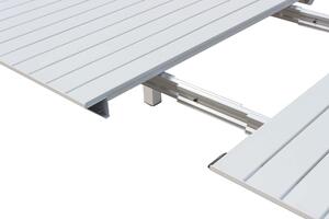 ARIZONA - set tavolo in alluminio cm 85 x 51,50/104/156/208/260 x 74 h con 8 sedute