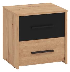 CADDIE - comodino due cassetti moderno minimal in legno cm 42 x 33,2 x 42,1 h