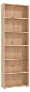 MADDIE - libreria sei ripiani moderno minimal in legno cm 70 x 24,5 x 211,5 h