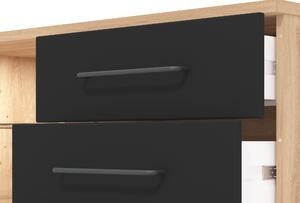 ELLIE - porta tv un anta tre cassetti moderno minimal in legno cm 161,5 x 40 x 65 h