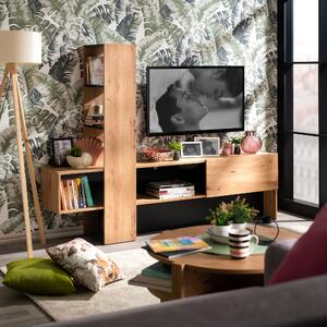 DODO - porta tv moderno colore rovere con un'anta cm 185,5 x 36,5 x 138,5 h