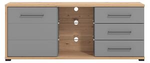 JADDIE - porta tv un anta tre cassetti moderno minimal in legno cm 161,5 x 40 x 65 h