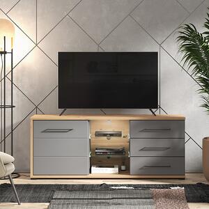 JADDIE - porta tv un anta tre cassetti moderno minimal in legno cm 161,5 x 40 x 65 h